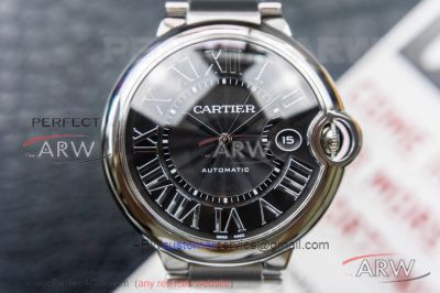 Perfect Replica V6 Factory Cartier Ballon Bleu V5 Upgrade Black Dial 42mm Watch